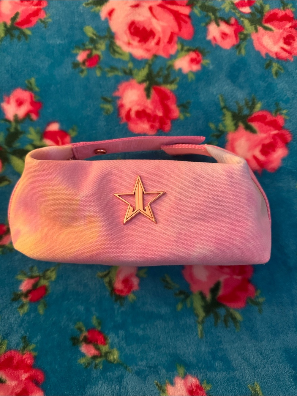 Jeffree Star Pink Ombre Mini Wristlet with Gold Star